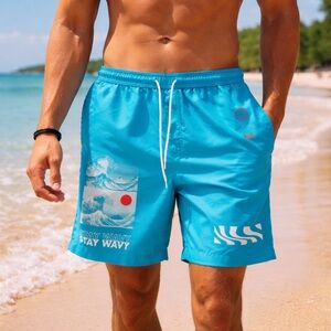 Rue 21 Men's Blue Swim Shorts Size L